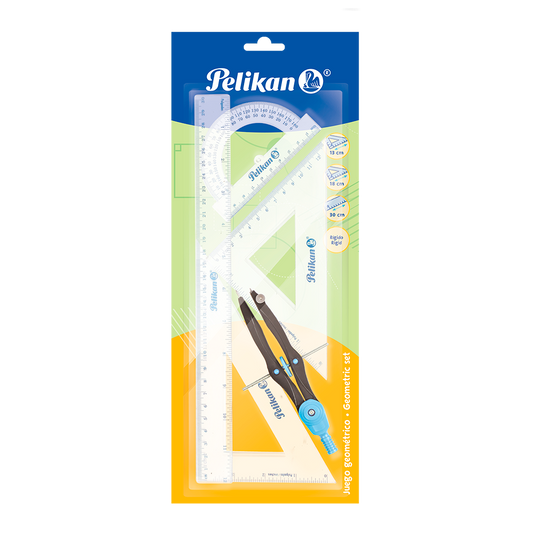 Juego Geométrico + Compás - Pelikan