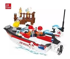 Juguetes Tipo Lego - Fire Speed Boat - Global City