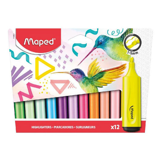Resaltadores 1-5mm x12 - MAPED