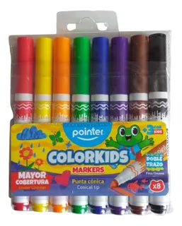 Marcadores COLORKIDS, Punta Cónica - Pointer