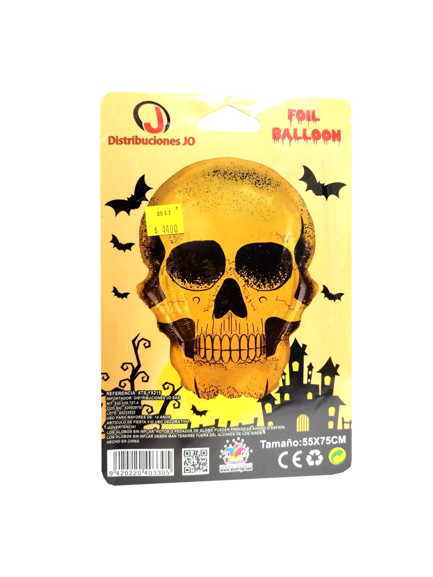 Globo Foil Calavera
