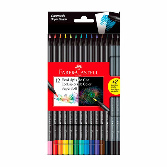 Colores Faber-Castell Ecolápices supersoft x 12 unidades