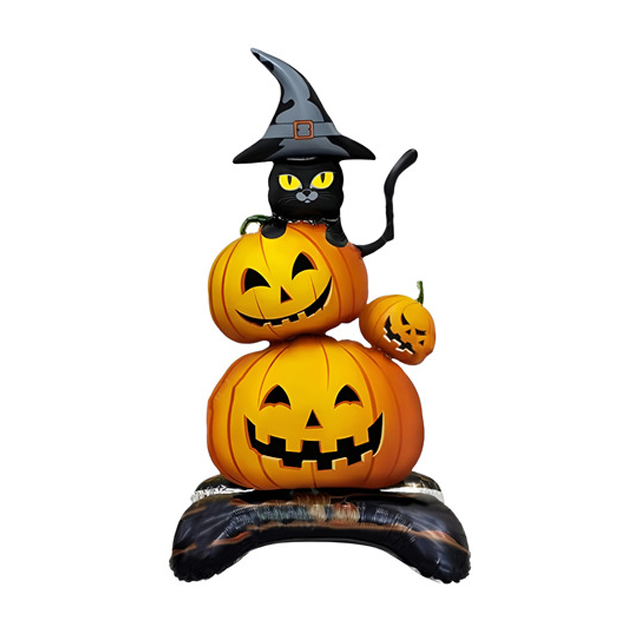 Globo Calabazas y Gato con Base 22GL-018