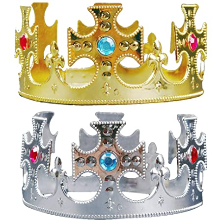 Corona Plastica de Rey Dor/Plat - 2012541-29