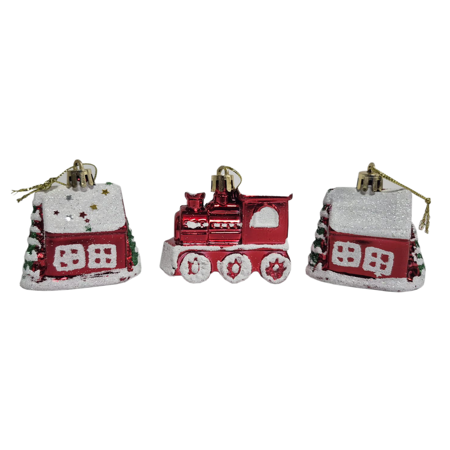 SetCasas y Tren Navideño Decoración x3