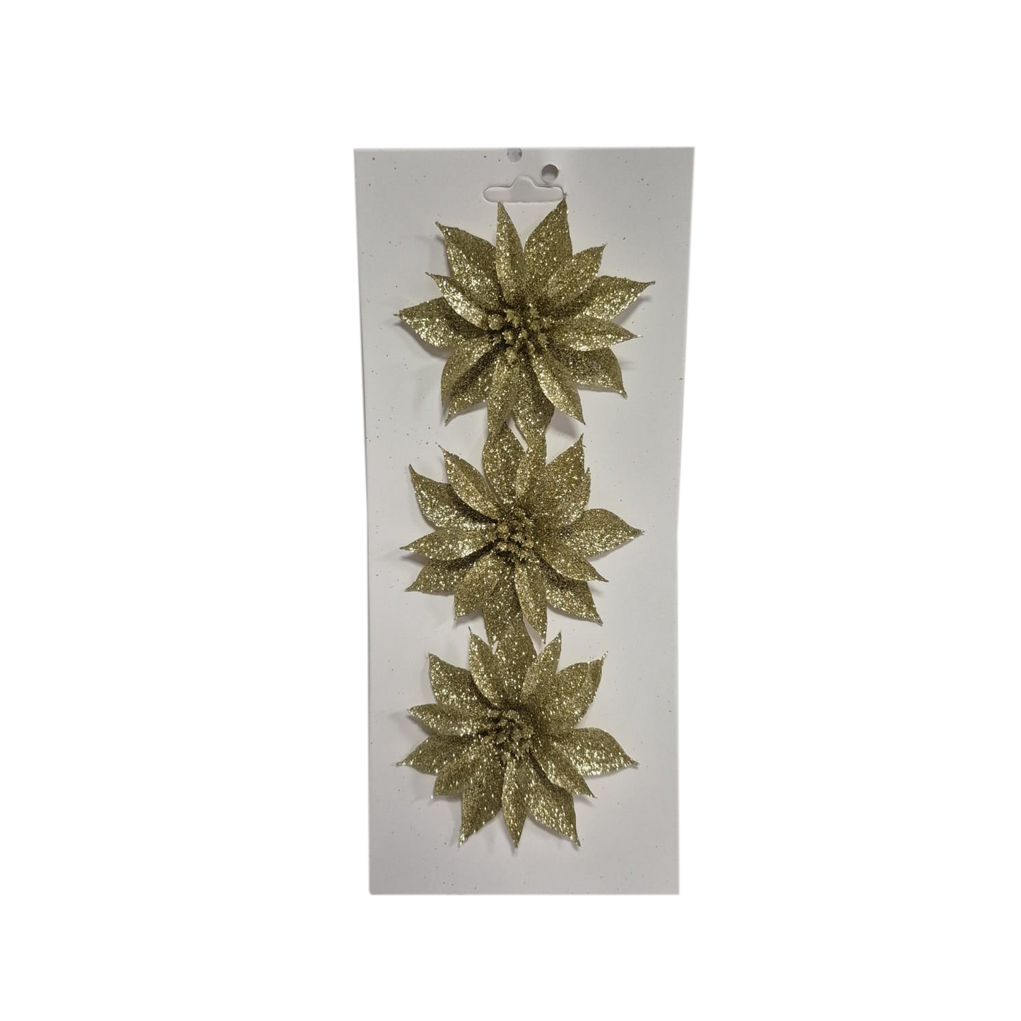 Flores Doradas Navideñas x3 - Decor