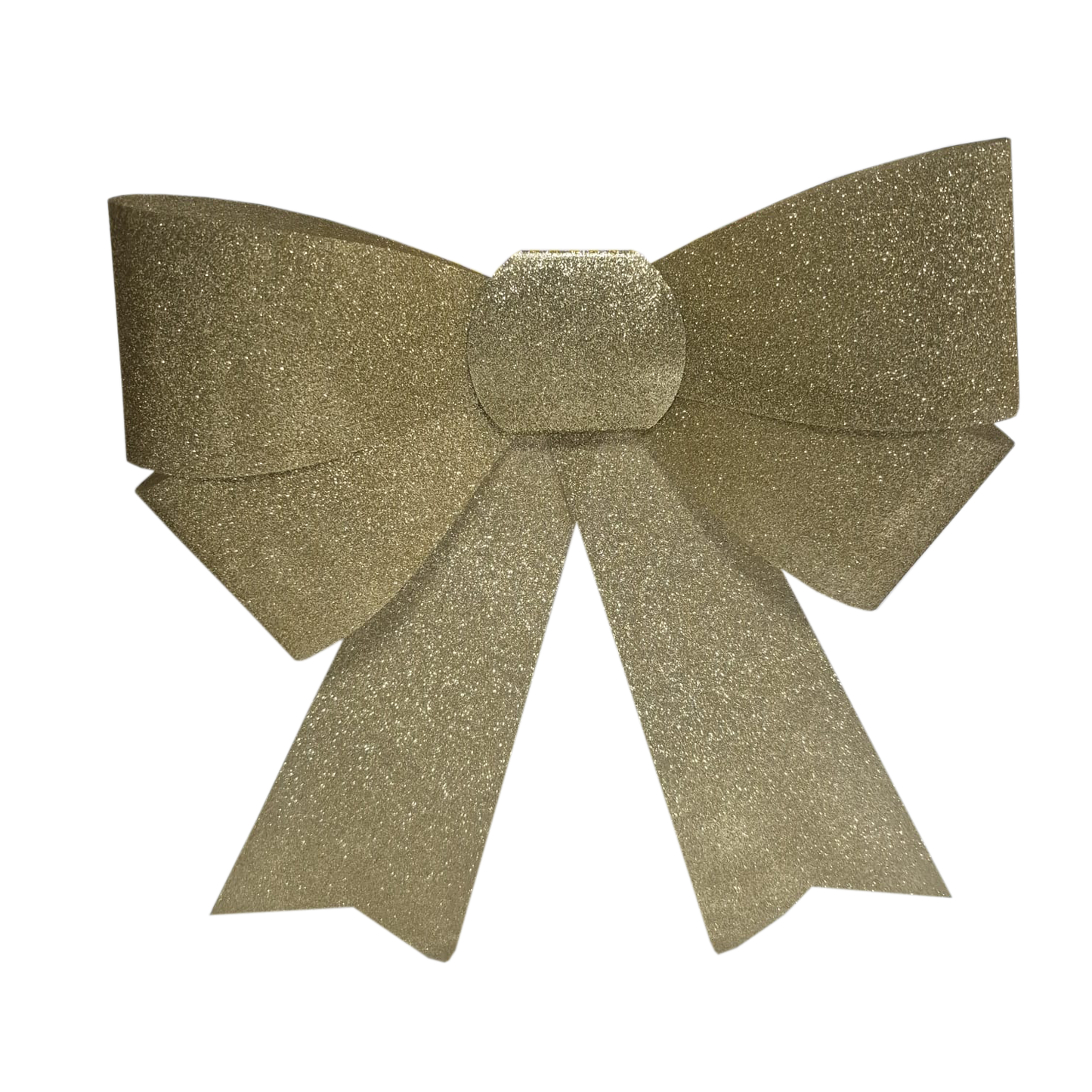 Moño Navideño Escarcha Dorado-Grande