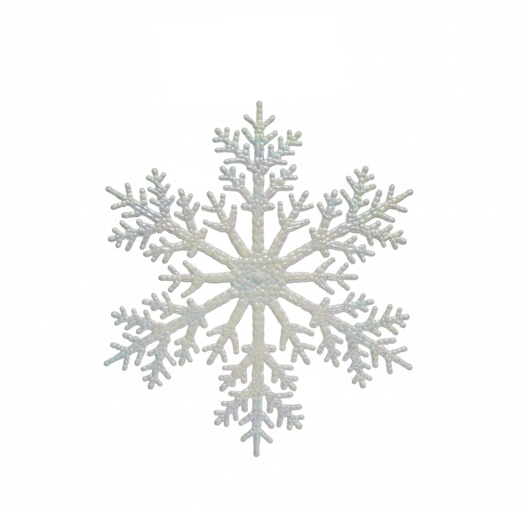 Copo de Nieve 31cm Blanco Irizado