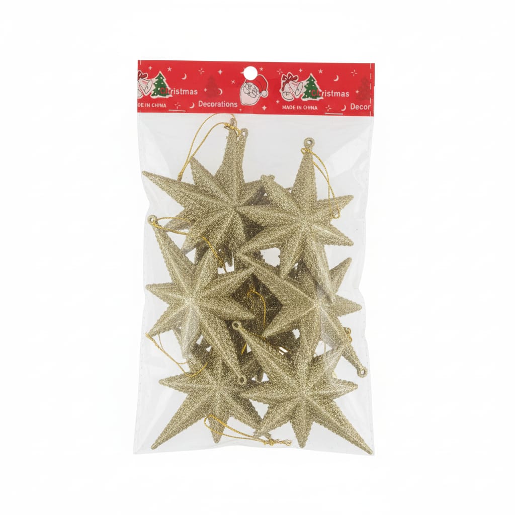 Set Estrellas Navideñas x6, Decoración