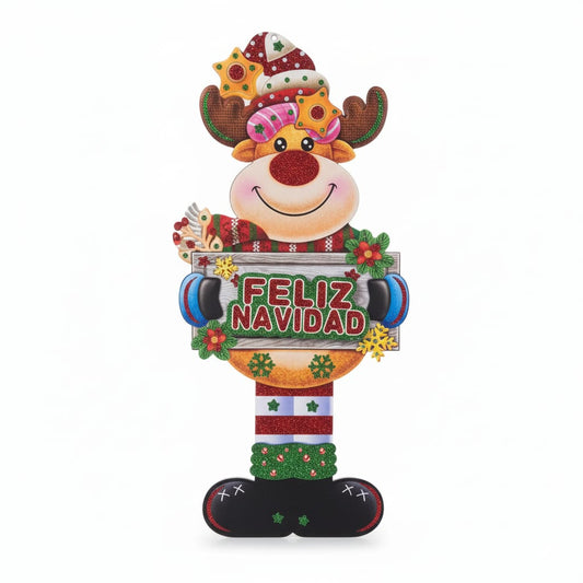 Cartel Reno FELIZ NAVIDAD 48x22