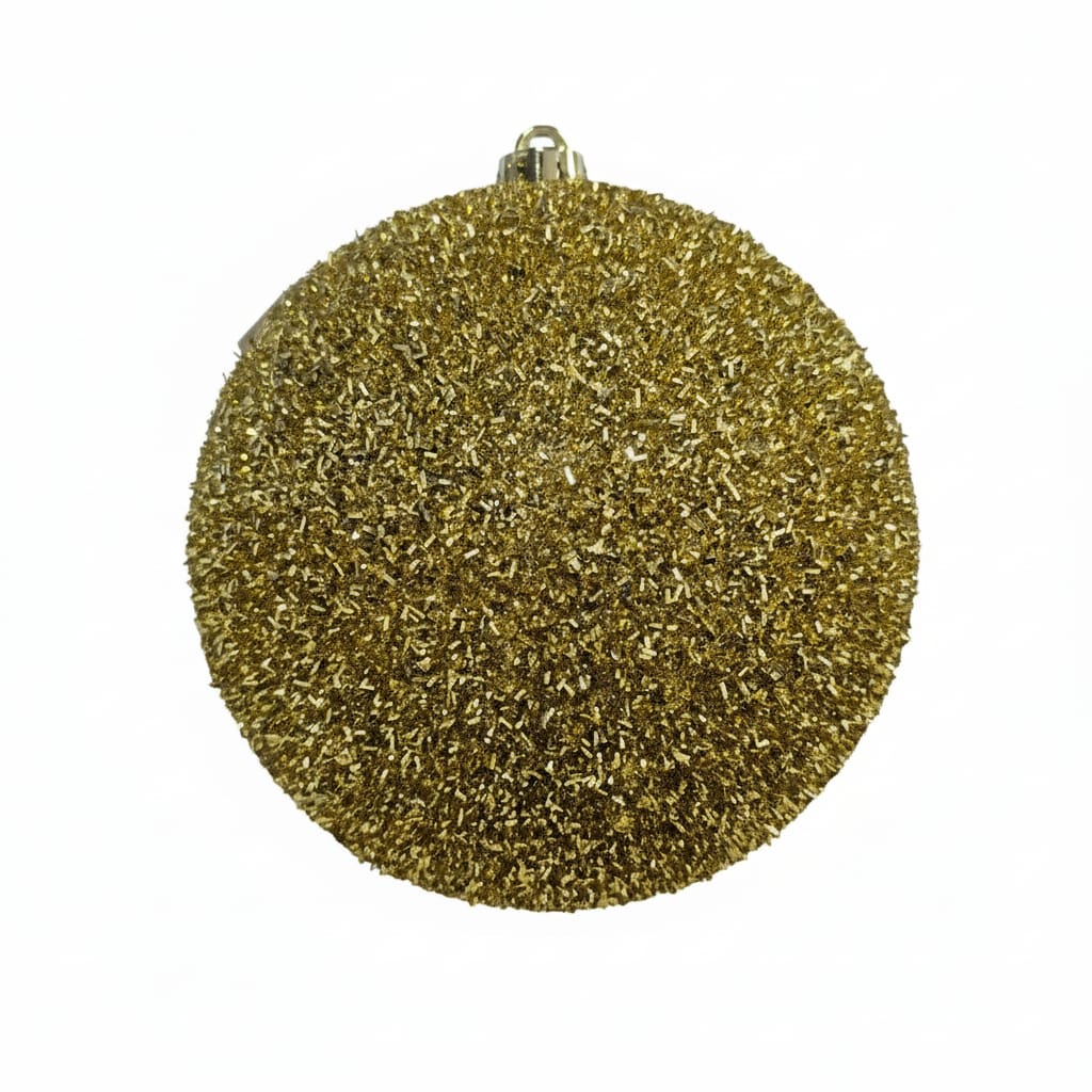 Bola Navidad Tinsel 20cm Dorada