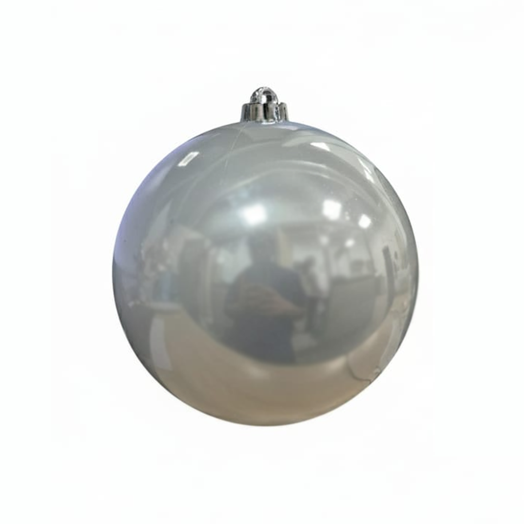 Bola Navidad perlada 20Cm Plata