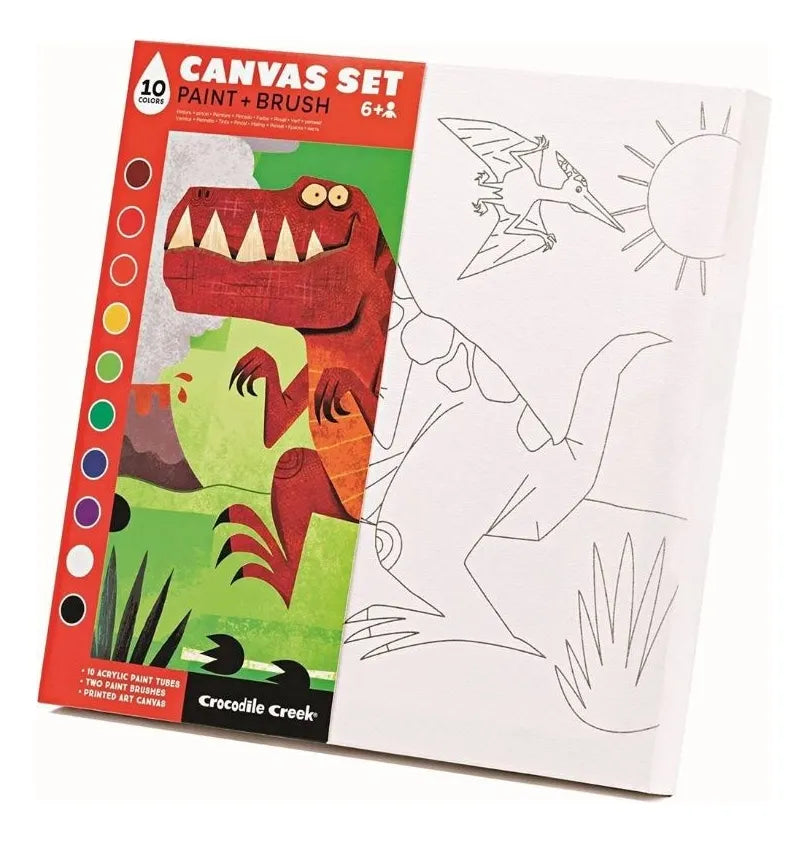 Set Pintura Acrílica - Dinosaurio
