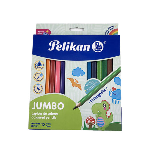 Colores triangulares JUMBO x12 - Pelikan