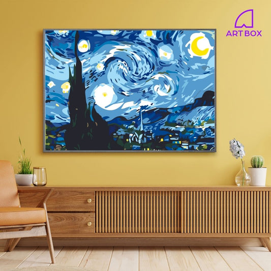 ART-BOX / Noche Estrellada -Kit de pintura por números 40x50cm