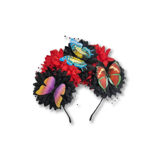 Diadema Flores y Mariposas