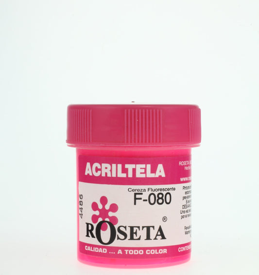 Pintura acrílica acritela cereza fluorescente 30c Roseta