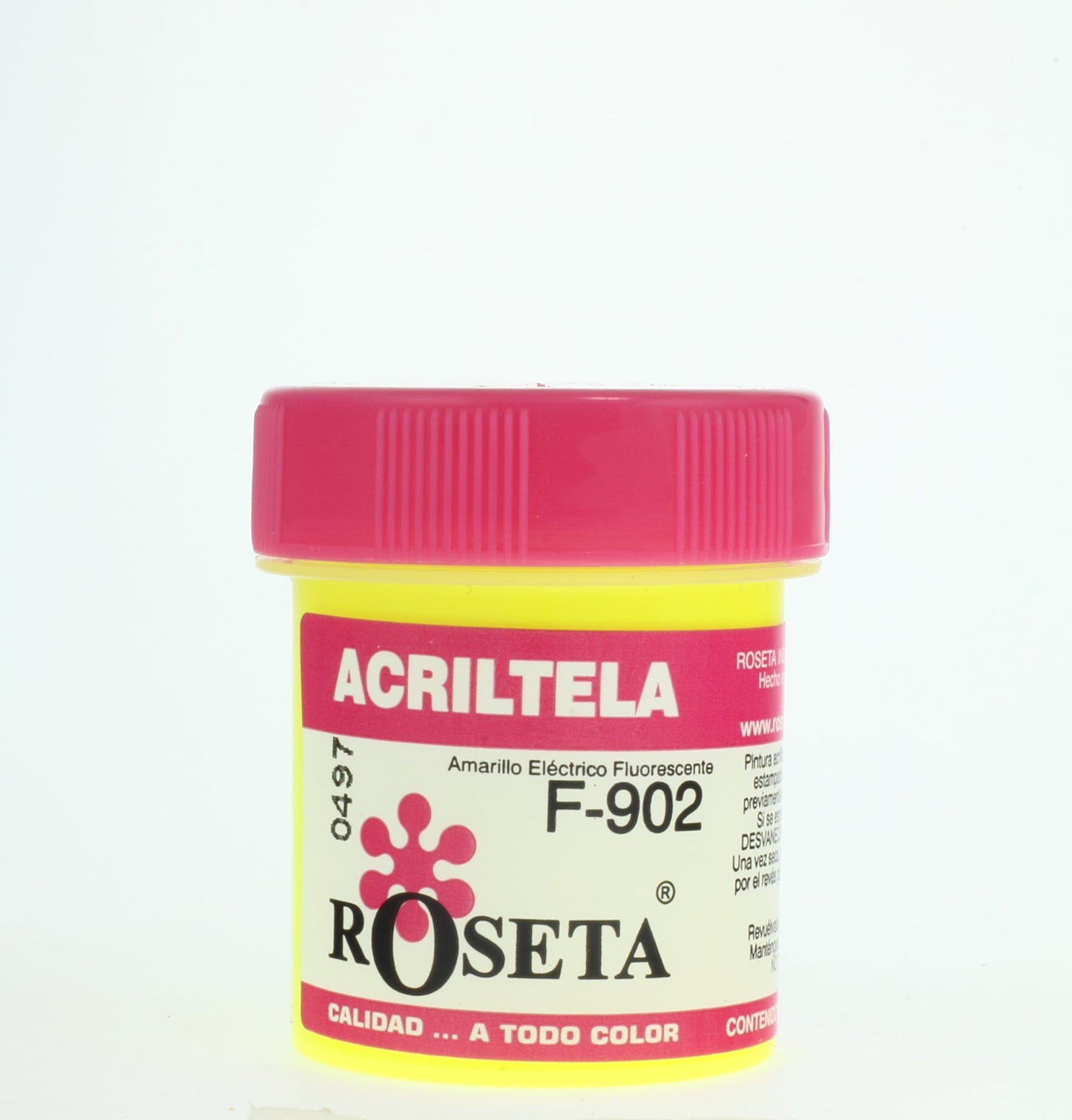 Pintura acrílica acritela amarillo eléctrico fluorescente 30c Roseta