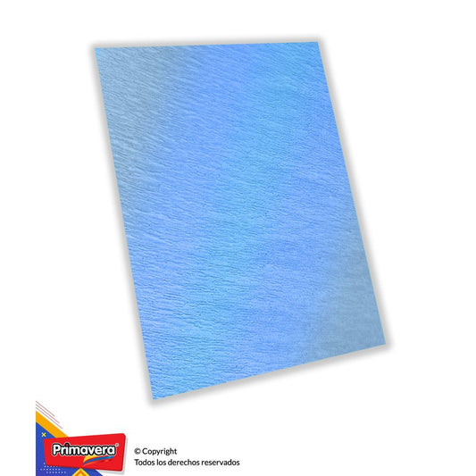 Papel crespón sencillo perlado azul  Primavera