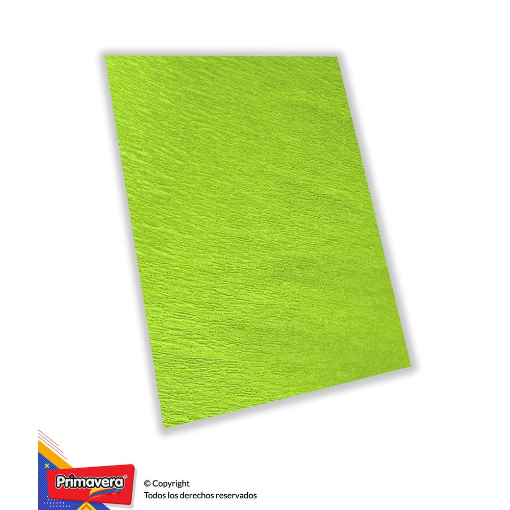 Papel crespón sencillo perlado verde manzana Primavera