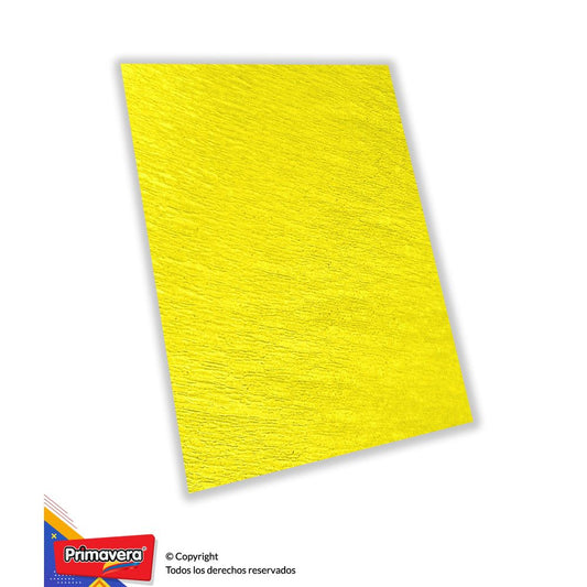 Papel crespón sencillo amarillo fluorescente Primavera