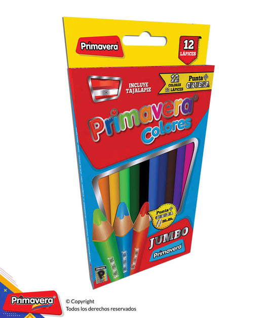 Colores personajes jumbo x12 Primavera