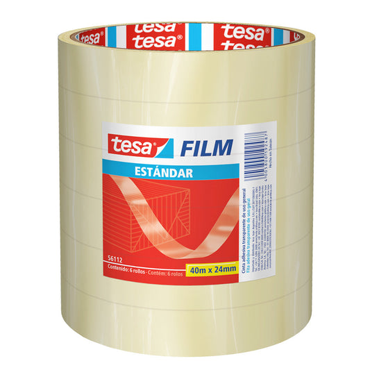 Cinta Pegante film transparente estandar 24x40 Tesa