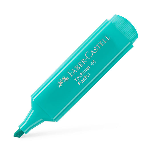 Resaltador grueso plano pastel textliner 46 azul Faber-Castell
