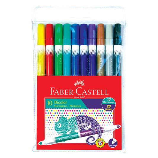 Plumones bicolor x10 Faber-Castell