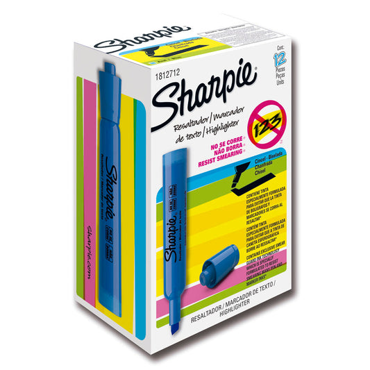 Resaltador grueso azul Sharpie