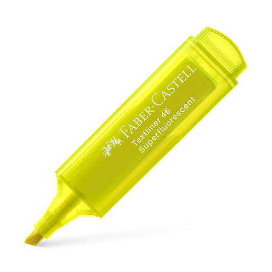 Resaltador grueso plano textliner 46 amarillo Faber-Castell