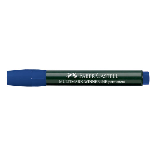 Marcador grueso permanente multimark whiner 54e azul Faber-Castell