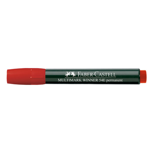 Marcador grueso permanente multimark whiner 54e rojo Faber-Castell