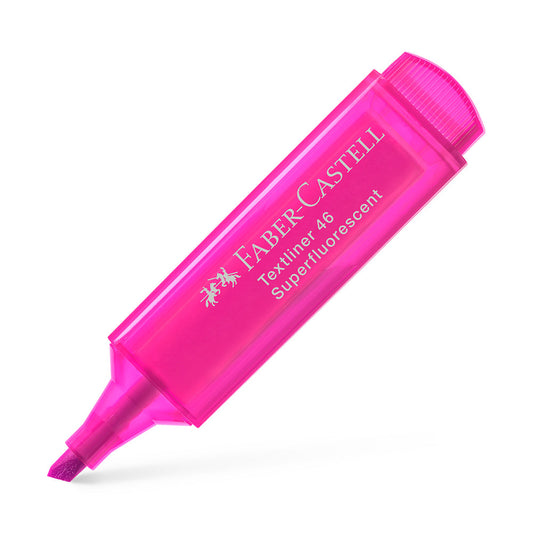 Resaltador grueso plano textliner 46 rosado Faber-Castell