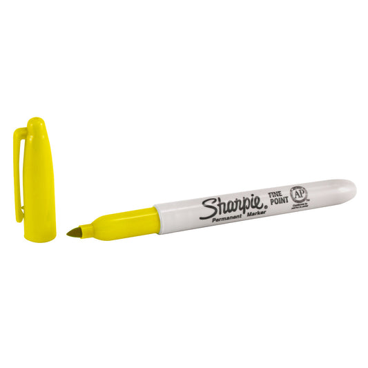 Marcador permanente delgado amarillo Sharpie