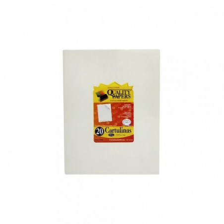 Cartulina cortada color blanco sahara 180 gr x 20 Quality Papers