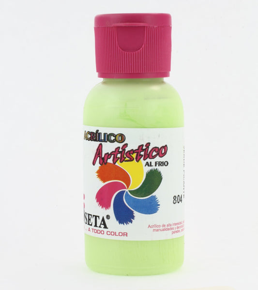 Pintura acrílica artística verde picante 60c Roseta