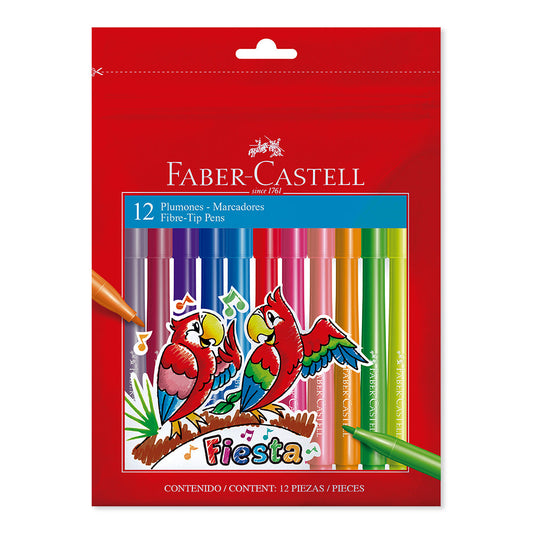 Plumones fiesta x12 Faber-Castell